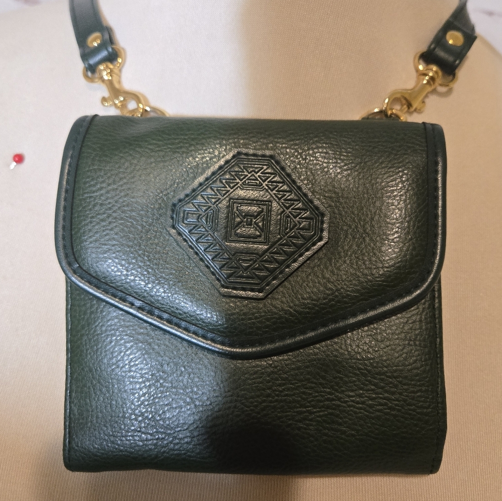 Vintage Rolfs Crossbody Green Purse Wallet